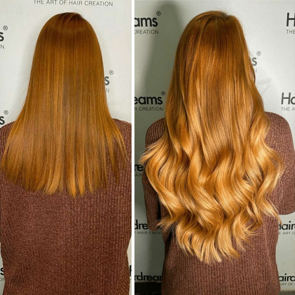 Hair extension for woman with red/orange hair