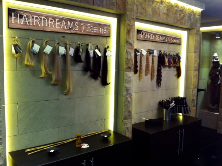 The 5 and 7 hair qualities are presentend in Hairdreams salon.