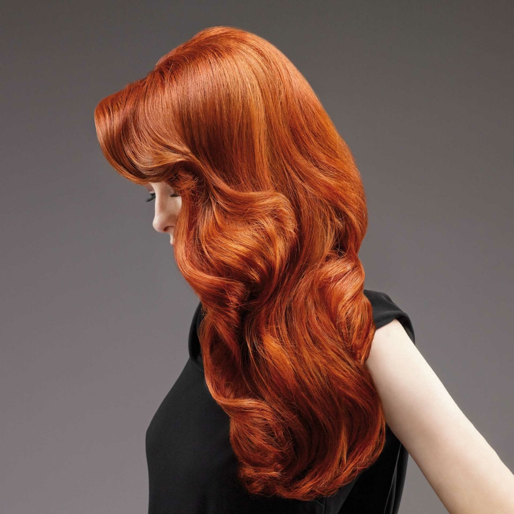 Redheaded woman with her Hairdreams mane of hair